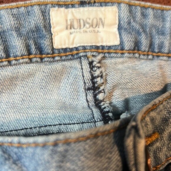 Hudson Womens Bacara Crop Straight Cuffed Jeans Size 24 - Picture 3 of 12